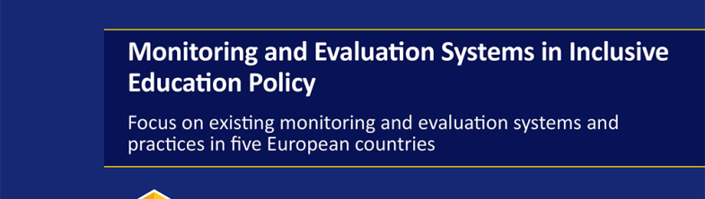 Front cover of the Monitoring and Evaluation Systems in Inclusive Education Policy report