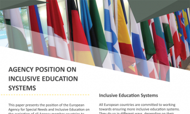 image of the Agency position on inclusive education systems flyer