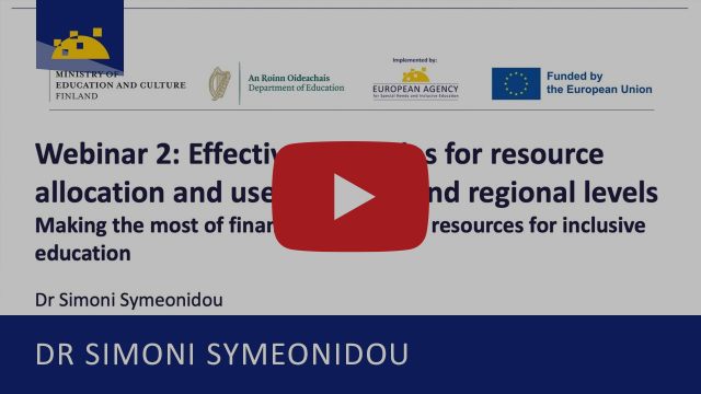 Title slide: Effective strategies for resource allocation and use at school and regional levels: Dr Simoni Symeonidou  